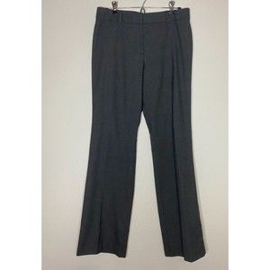 Ann Taylor Signature Fit Dark Gray Dress Career  Straight Leg Trouser Size 8